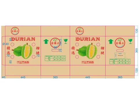 Thùng sầu riêng in Flexo